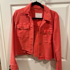Anthropologie red-orange Jean jacket